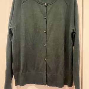 Cute forest green cardigan sweater. Great for Fall!